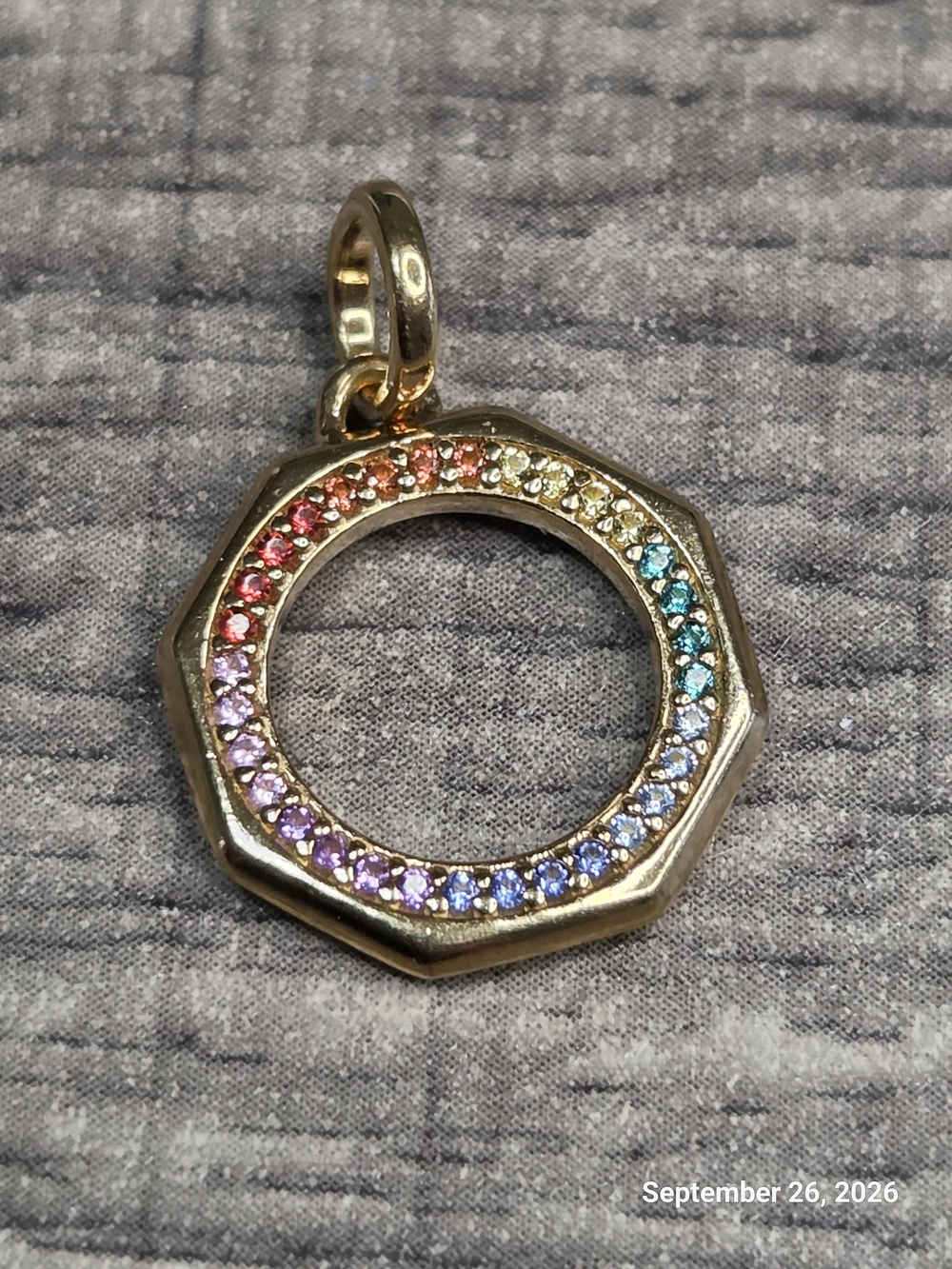 Authentic Pandora ME Rainbow Gold-Plated Medallion Charm